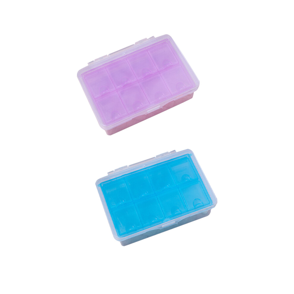 Iplusmile 2Pcs Assorted Color Pill Organizer Case Portable Storage With Cover