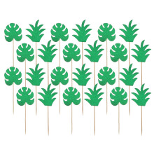 24 pcs cake toppers creative flags cheese design baking supplies