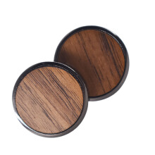 1Paar Moderne Houten Manchetknoop Koffie Alloy Shirt Accessoires
