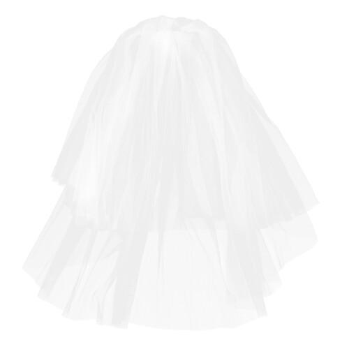 Comfortable  Wedding Veil White Tulle With Built-In Comb