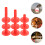 9Pcs Red Plastic Cymbal Sleeves Durable Drum Kit Cymbal Replacement 4