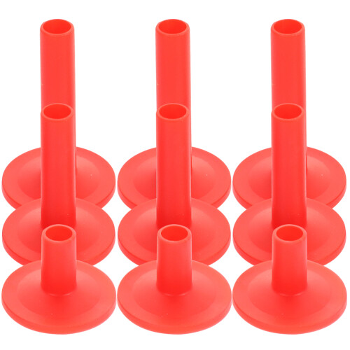 9Pcs Red Plastic Cymbal Sleeves Durable Drum Kit Cymbal Replacement 2