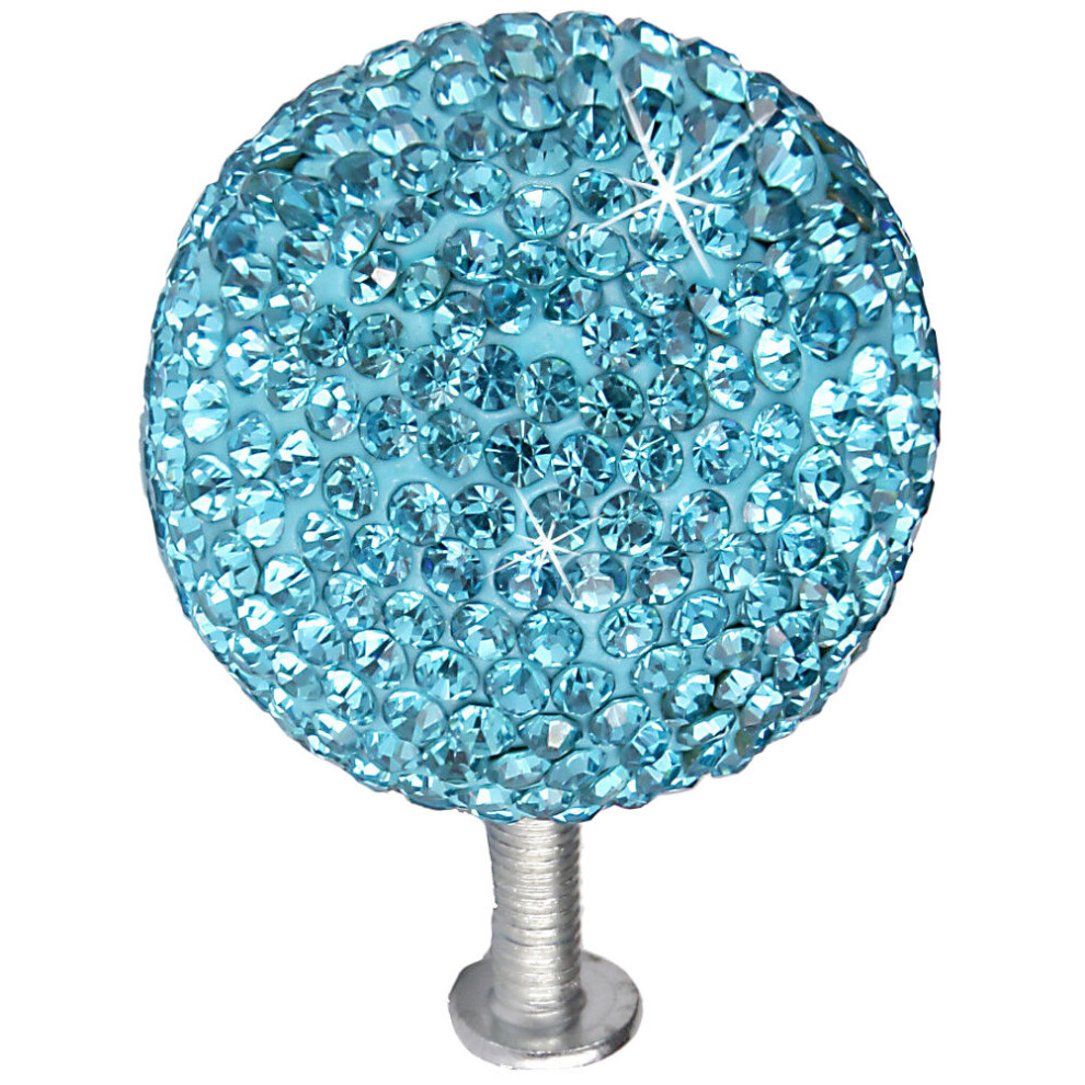 1Set Blue Round Drawer Knob Metal Cupboard Pull Handle For Furniture 3054264108382
