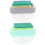 2Sets Kitchen Soap Dispenser with Sponge Holder PP Press Type 5