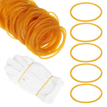 1Pck Gelbe Gummiarmbänder Aus Naturkautschuk Für Büro Und Basteln
