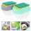 2Sets Kitchen Soap Dispenser with Sponge Holder PP Press Type 6