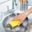 2Sets Kitchen Soap Dispenser with Sponge Holder PP Press Type 9