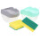 2Sets Kitchen Soap Dispenser with Sponge Holder PP Press Type 7