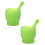 2Sets Light Green ABS Garlic Grinders Manual Masher for Home Kitchen 3