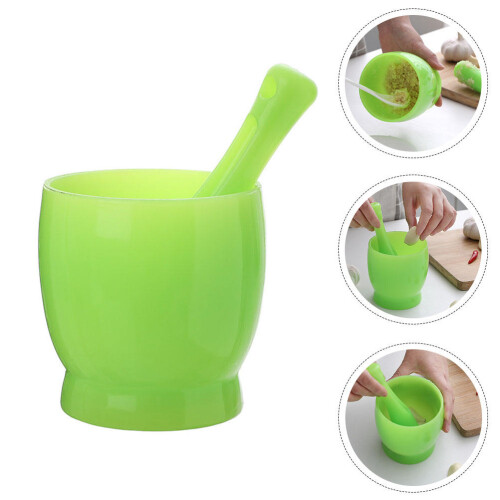 2Sets Light Green ABS Garlic Grinders Manual Masher for Home Kitchen 1