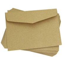 100Pcs Multi-Use Kraft Envelopes Khaki Mini Retro Paper Storage Bags