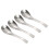 4Pcs Thick Stainless Steel Soup Spoons Silver Coffee Table Spoons 7