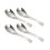 4Pcs Thick Stainless Steel Soup Spoons Silver Coffee Table Spoons 4