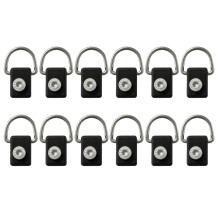 12 Pcs D-Shaped Buckle Rope Kayak Canoe Fishing Rigging Bungee D-Ring