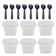 50 Sets Disposable Cake Boxes Mousse Storage Portable