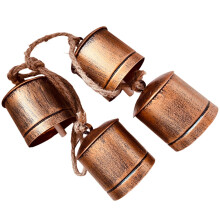 Dark Brown Metal Cow Bell for Pets Vintage Hanging Noise Maker