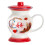 White Ceramic Water Mug Creative Beverage Cup with Safe Lid 1