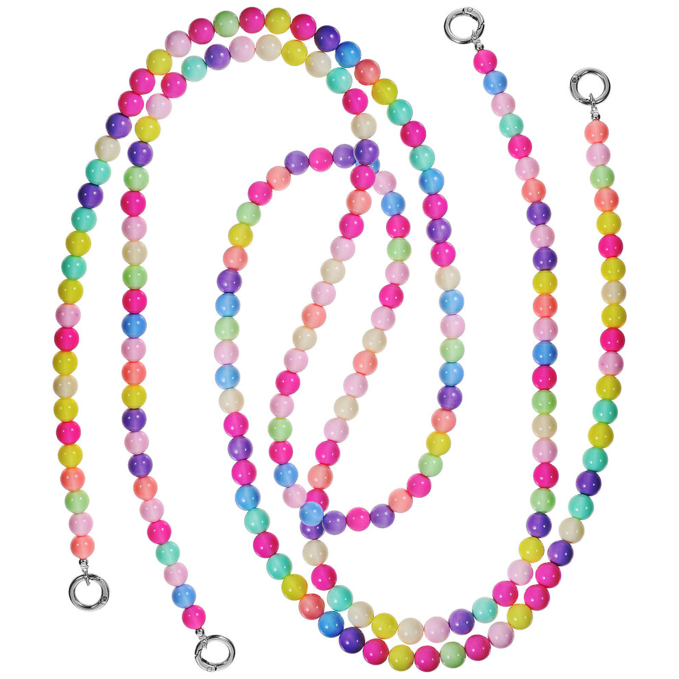 2Pcs Colorful Beads Mobile Phone Lanyard Wrist Strap Hanging Cord 3022644682906