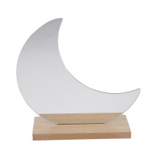 1Pc Unique Acrylic Makeup Mirror Beige Decorative Desktop for Women