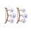 2Stk Golden Perlenbrosche Modelegierung Eleganter Abzeichen Schmuck 1