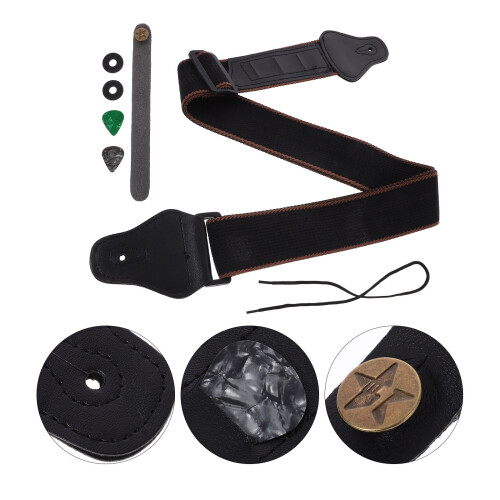 Retro Guitar Instrument Strap Rubber 1 Set 1