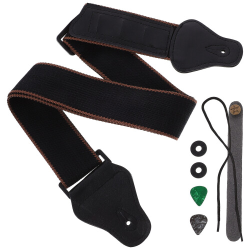 Retro Guitar Instrument Strap Rubber 1 Set 2