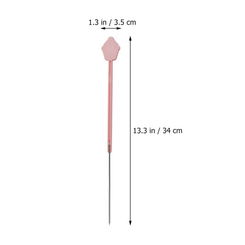 4Pcs Stainless Steel Cake Tester Stick Pink ABS Grip Baking Tool 1