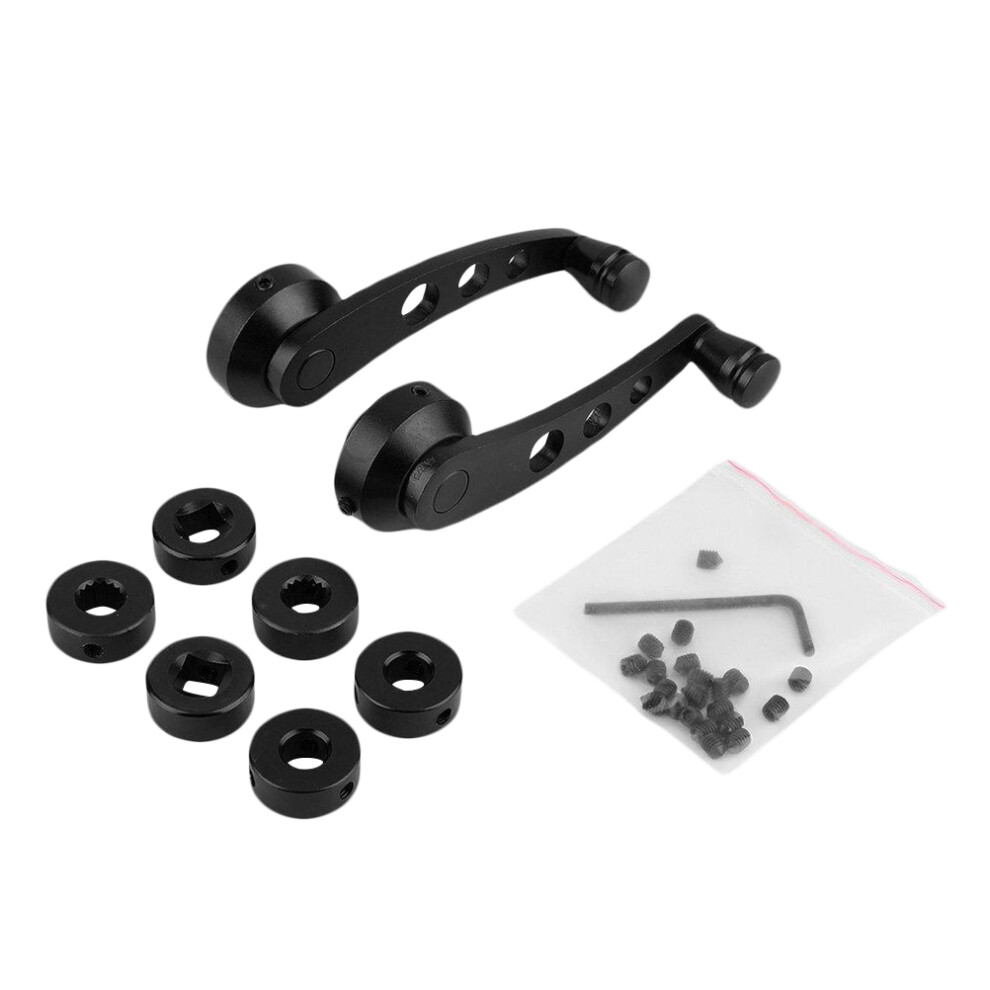 Kesenlong Aluminum Car Window Crank Winder Pair - Black 3162103908144
