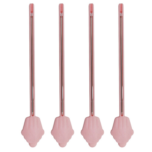 4Pcs Stainless Steel Cake Tester Stick Pink ABS Grip Baking Tool 2