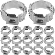 20Pcs Silver 304 Stainless Steel Pex Crimp Rings Durable Hose Clamp