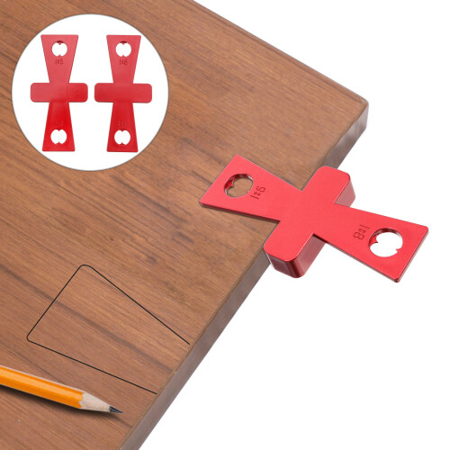 2Pcs Carpentry Manual Scriber Red ABS Dovetail Marking Gauge 2