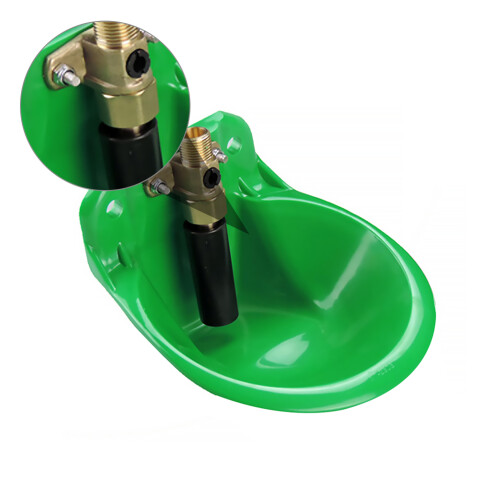1Pc Plastic Automatic Drinking Bowl for Lambs Sheep Green Copper