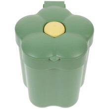 Convenient Green Plastic Trash Bin for Office Bedside Desktop Use