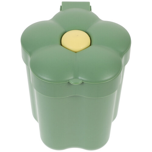 Convenient Green Plastic Trash Bin for Office Bedside Desktop Use