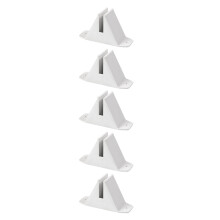 5Pcs White Plastic Fence Post Anchor Sturdy Support for Garden Fence