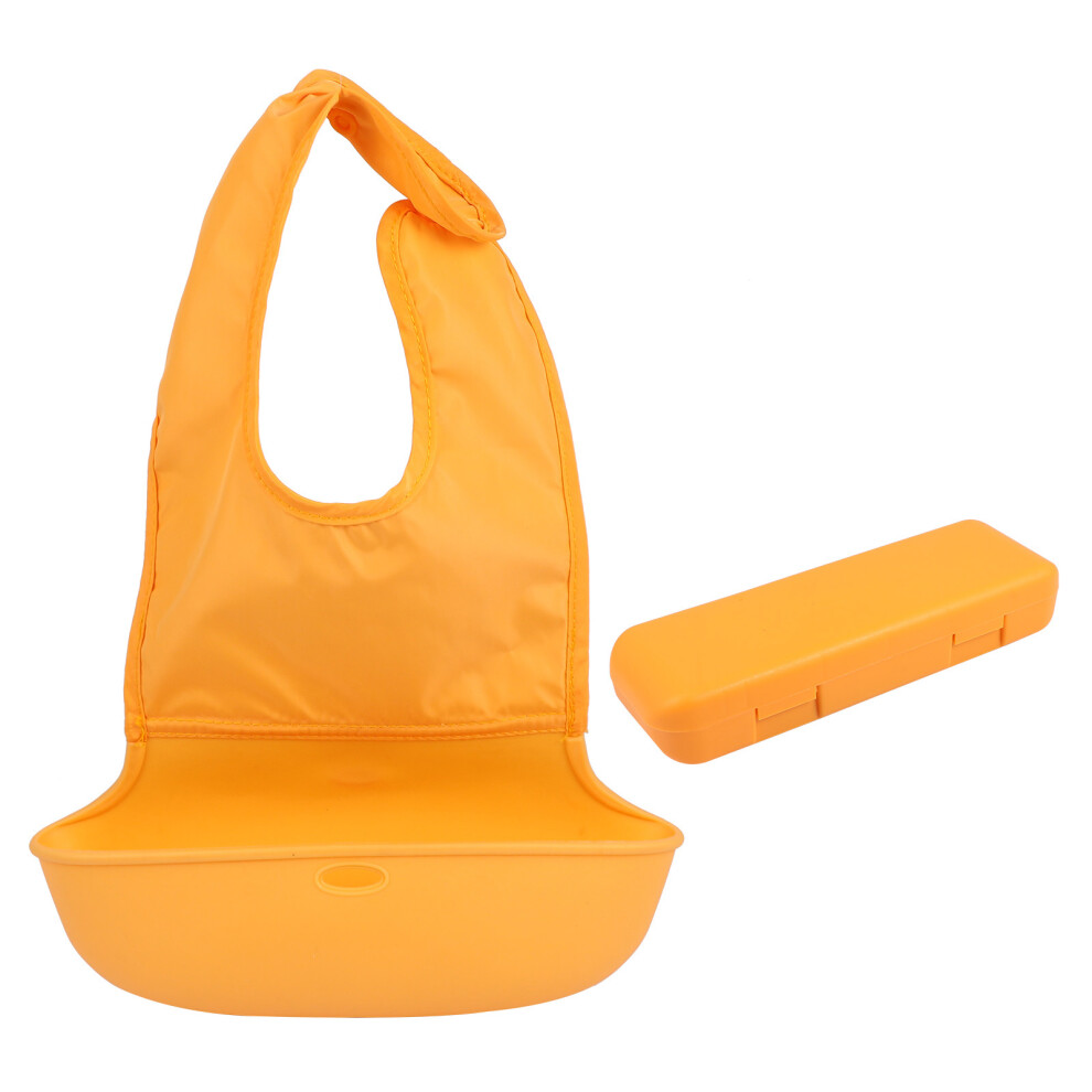Toddler Waterproof Baby Bib Comfortable Cotton Blend Yellow Happyyami