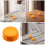 Glass Milk Bottle Lids Replacement Round Orange Pp 20pcs 2
