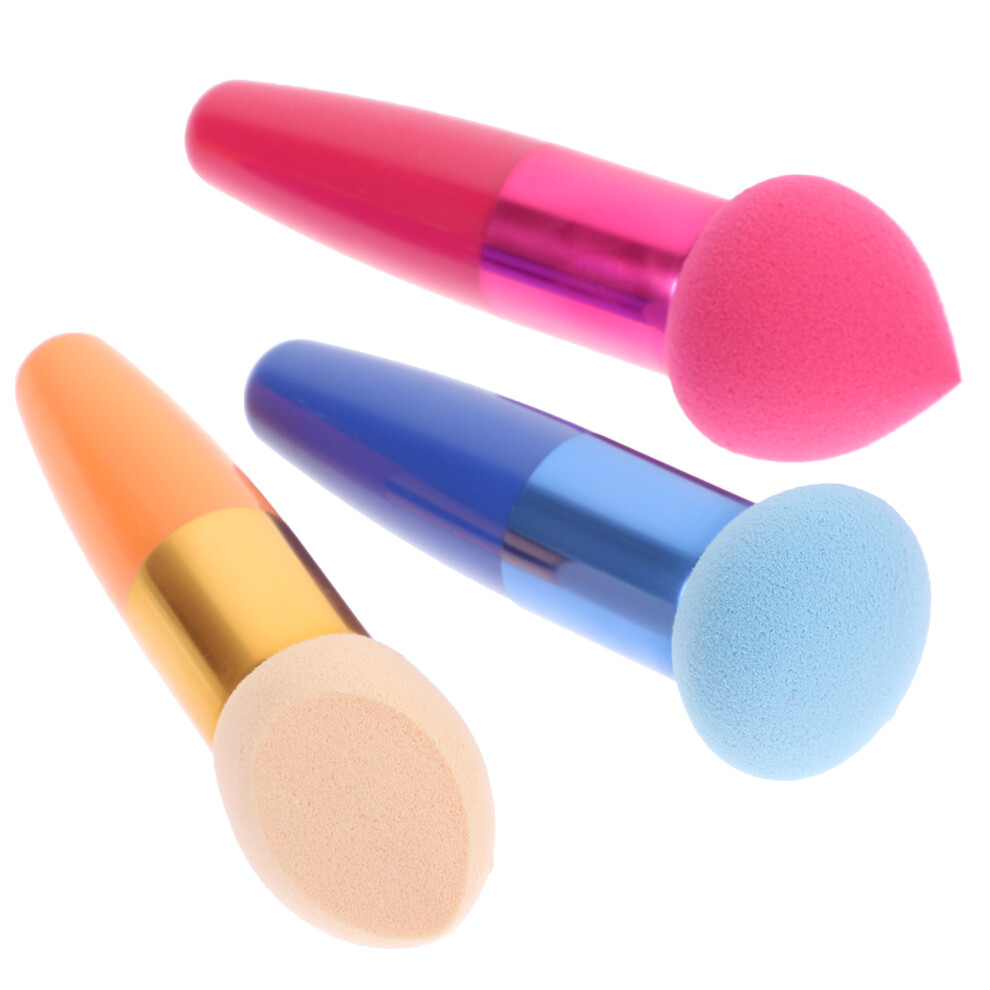 Totority 3Pcs Assorted Color Makeup Set Cosmetic Sponge Powder Puff Brushes