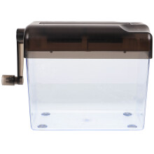 Grey ABS Manual Paper Shredder Portable Desktop Office Accessory