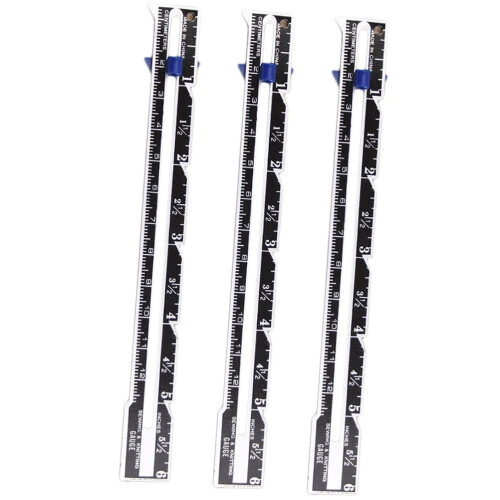 3Pcs Button Sewing Ruller Fixed Aluminum Plastic for Precise Measuring
