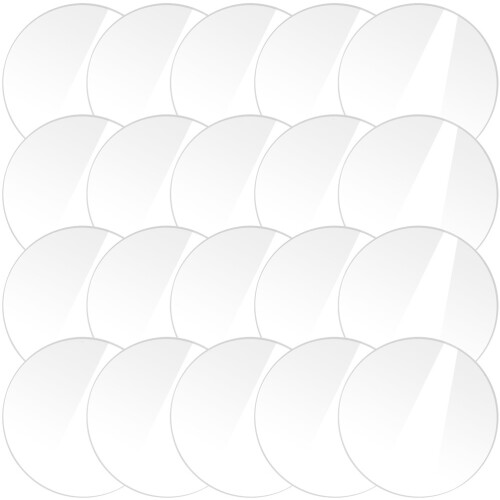 40Pcs Transparent Acrylic Circle Blanks Lightweight DIY Craft Material