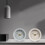 1Pc Light Grey Desktop Clock Durable Cement Table Clock for Home Use 10