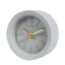 1Pc Light Grey Desktop Clock Durable Cement Table Clock for Home Use