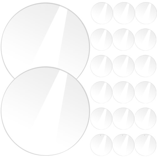 40Pcs Transparent Acrylic Circle Blanks Lightweight DIY Craft Material 1