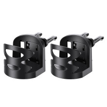 Car Water Cup Holder Cup Holder Black Abs 2pcs