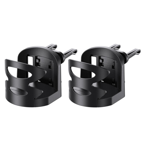Car Water Cup Holder Cup Holder Black Abs 2pcs