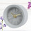 1Pc Light Grey Desktop Clock Durable Cement Table Clock for Home Use 7