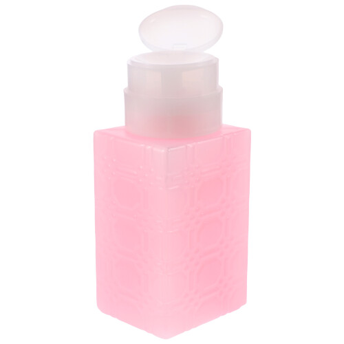 Pink Plastic Makeup Remover Dispenser Pump Bottle Travel Use