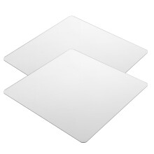 2Pcs Self Adhesive Acrylic Mirror Squares Silver Stick on Wall Tiles