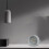 1Pc Light Grey Desktop Clock Durable Cement Table Clock for Home Use 3